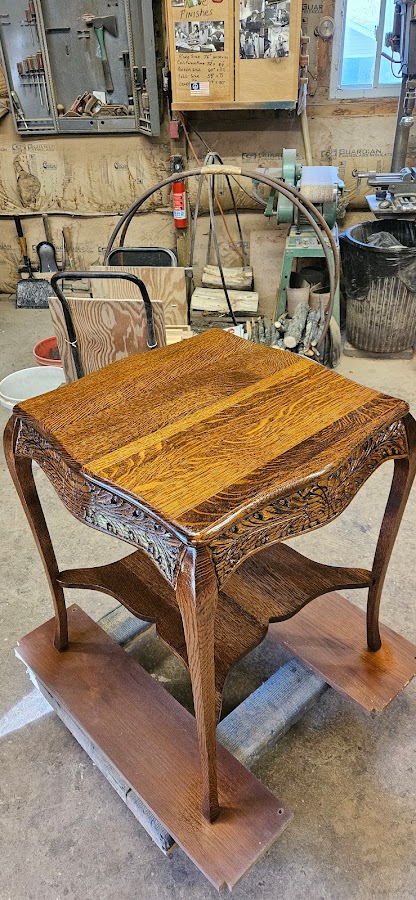 Bob Shaheen finishing Antique Furniture Restoration Service photo