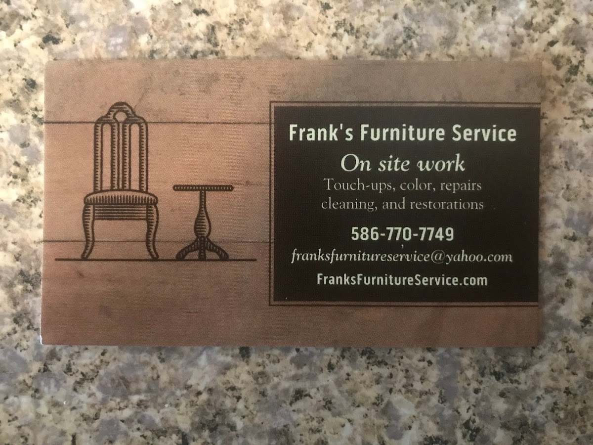 Franks Furniture Service Furniture Repair Shop photo