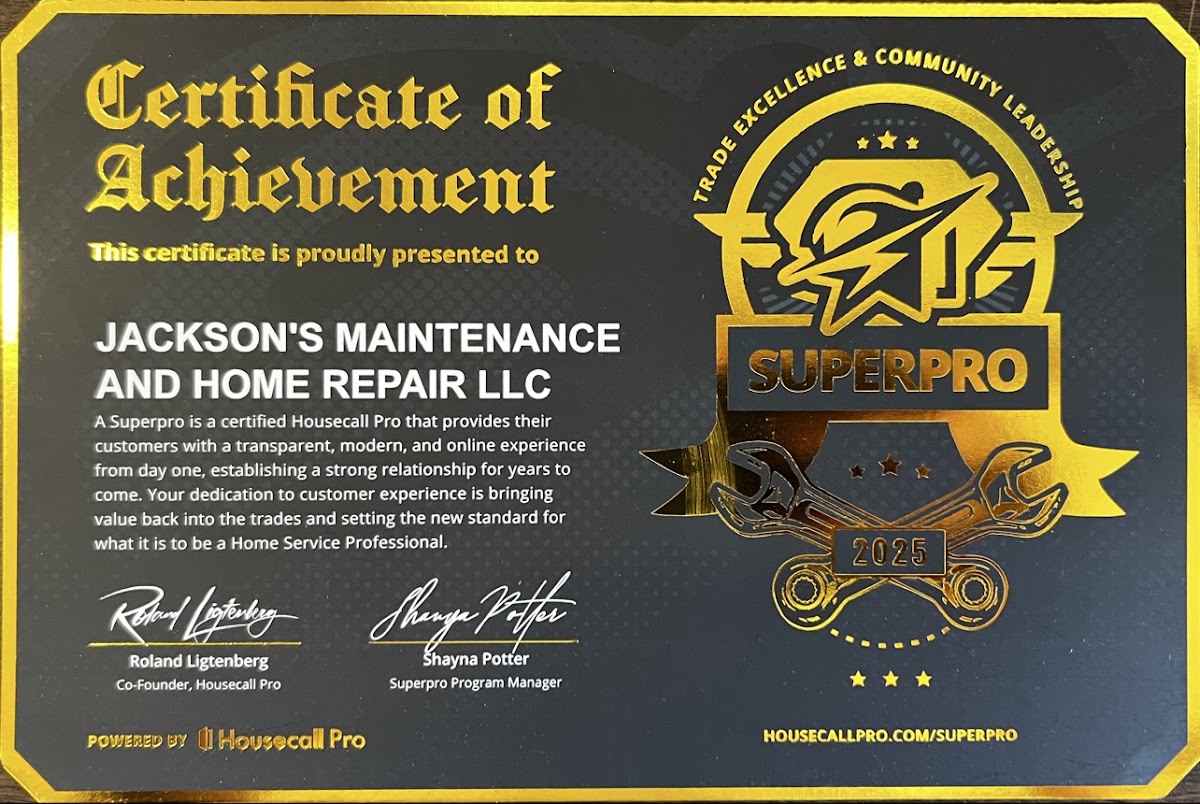 Business photo for Jackson's Maintenance and Home Repair LLC in Bartlesville, OK