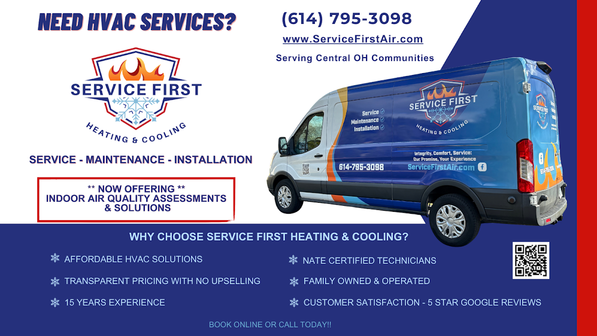 Business photo for Service First Heating and Cooling in Canal Winchester, OH