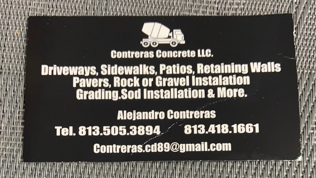 Business photo for Contreras concrete LLC in Tampa, FL