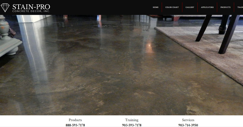 Business photo for Stain-Pro Concrete Decor, Inc. in Tyler, TX