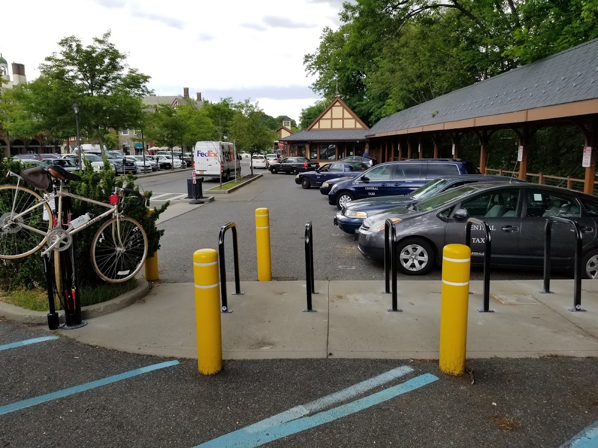 Bicycle repair station & bike racks photo