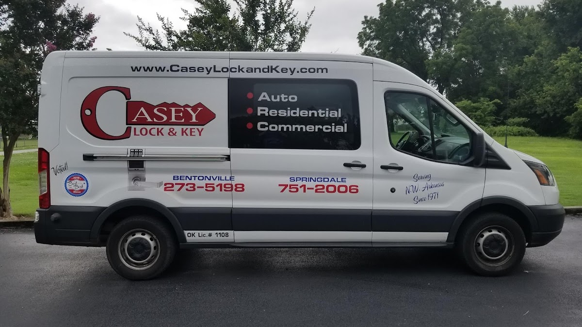 Business photo for Casey Lock and Key in Bentonville, AR