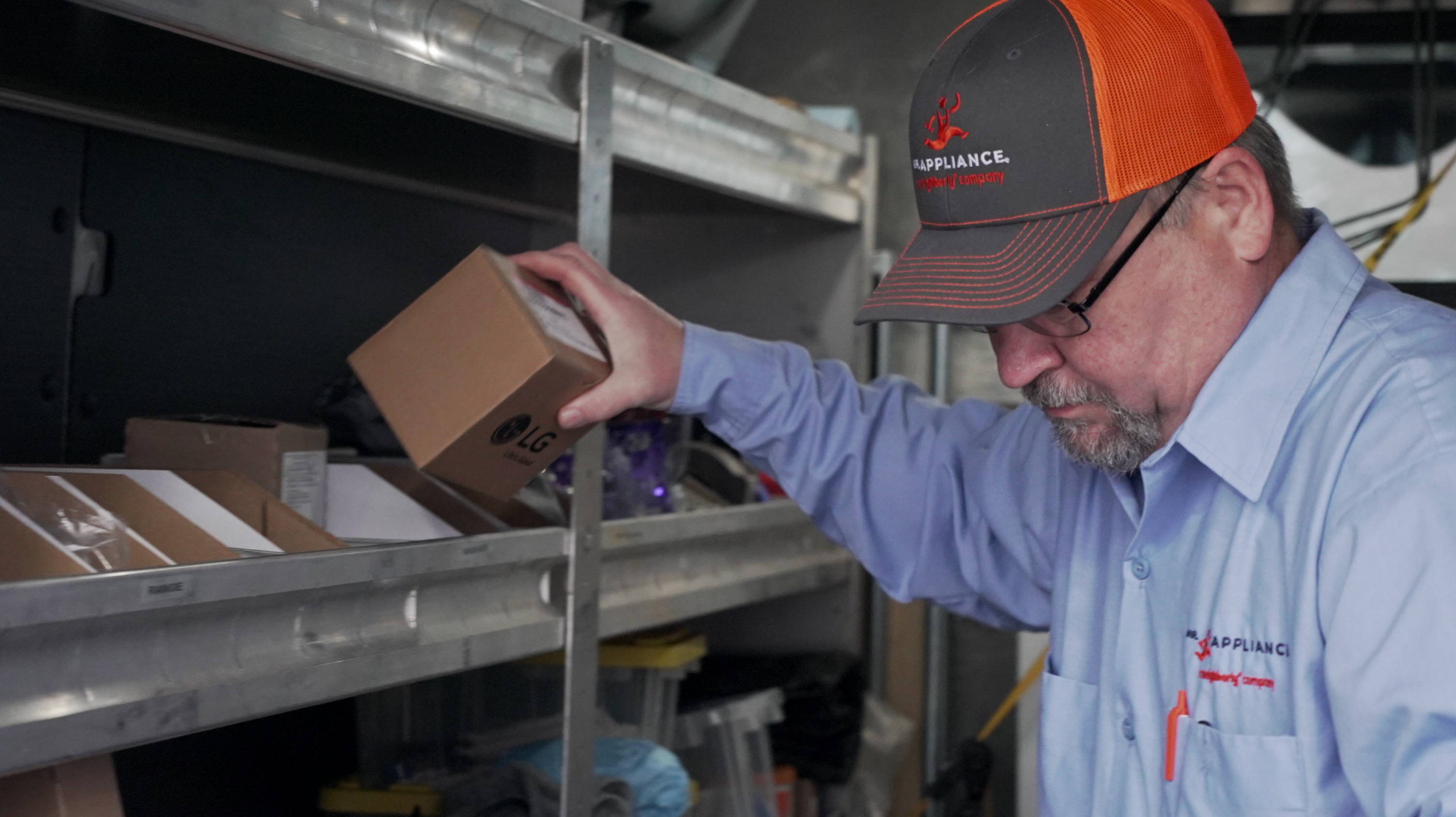 Mr. Appliance with their Truck Stock in Country Homes - Mr. Appliance of Spokane Valley Appliance Repair in Spokane Valley, WA photo