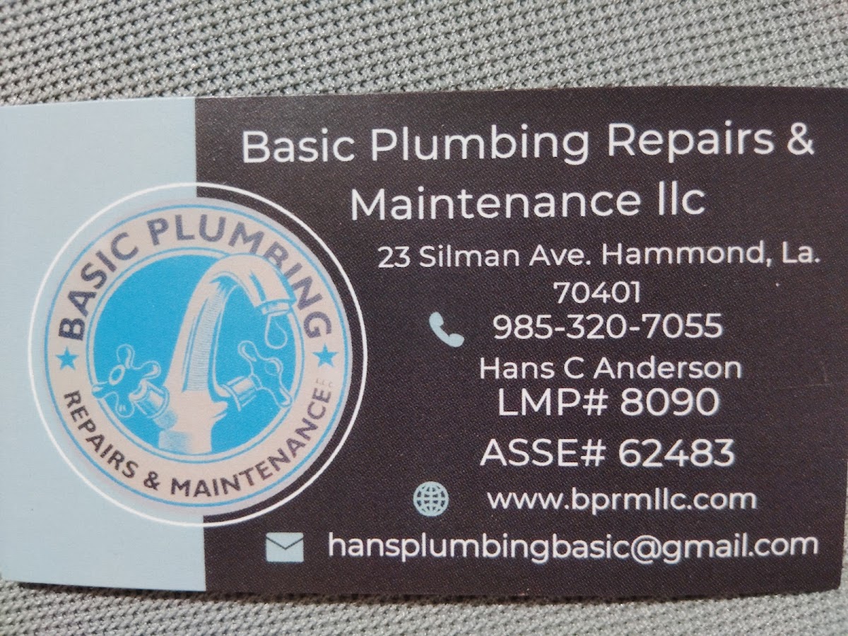 Basic Plumbing Repairs and Maintenance LLC
