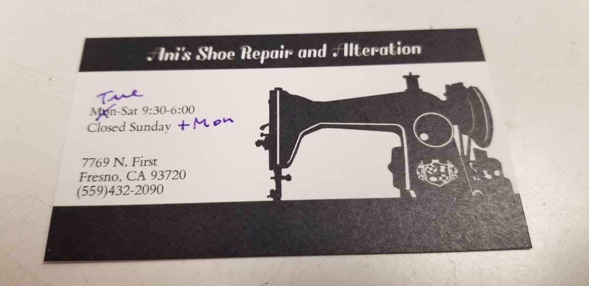 Ani's Shoe Repair-Alterations
