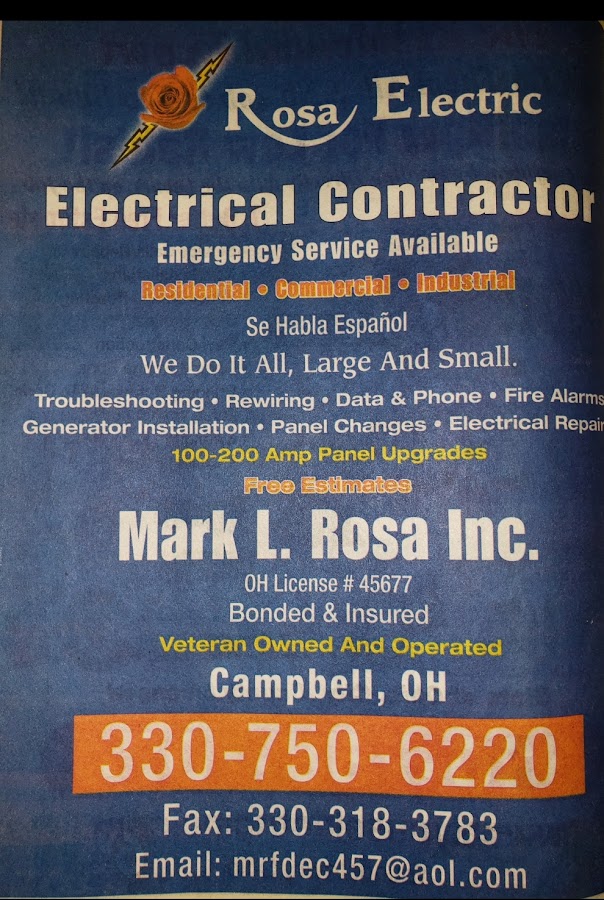 Mark L Rosa Electrical Contractor - Mark L Rosa Electrical Contractor Electrical Repair in Campbell, OH photo