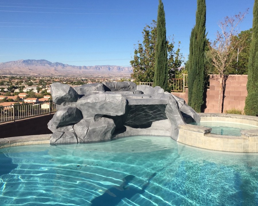 Concrete Texturing - Concrete Texturing Light Fixture Installation in Las Vegas, NV photo