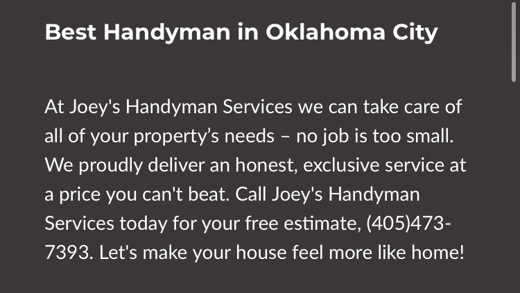 Joey's Handyman Services - Joey's Handyman Services Porch Repair in Mustang, OK photo